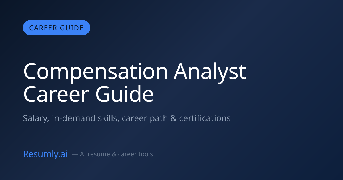 Compensation Analyst Career Guide 2026: Skills & Salary