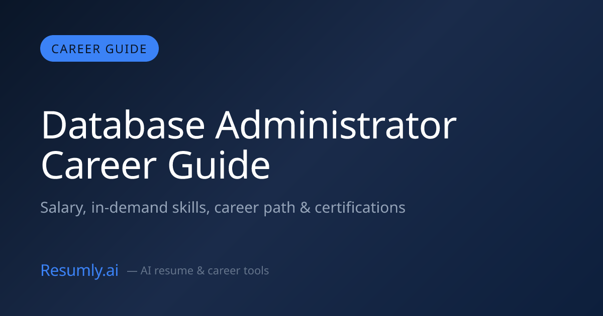 Database Administrator Career Guide 2026: Skills & Salary