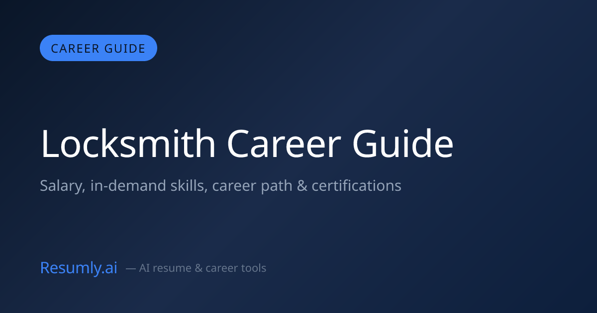 Locksmith Career Guide 2026: Salary, Skills & Path