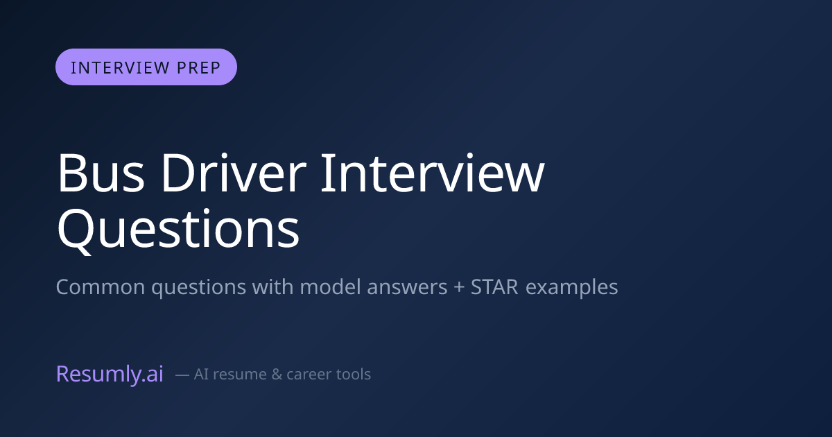 Bus Driver Interview Questions & Answers (2026)