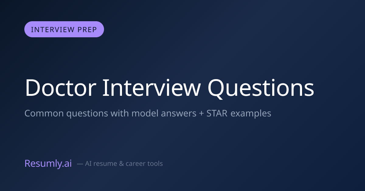 Doctor Interview Questions & Answers (2026)