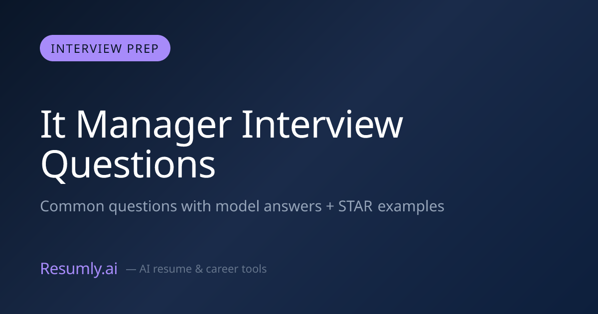 Top IT Manager Interview Questions & Answers – Prepare to Lead
