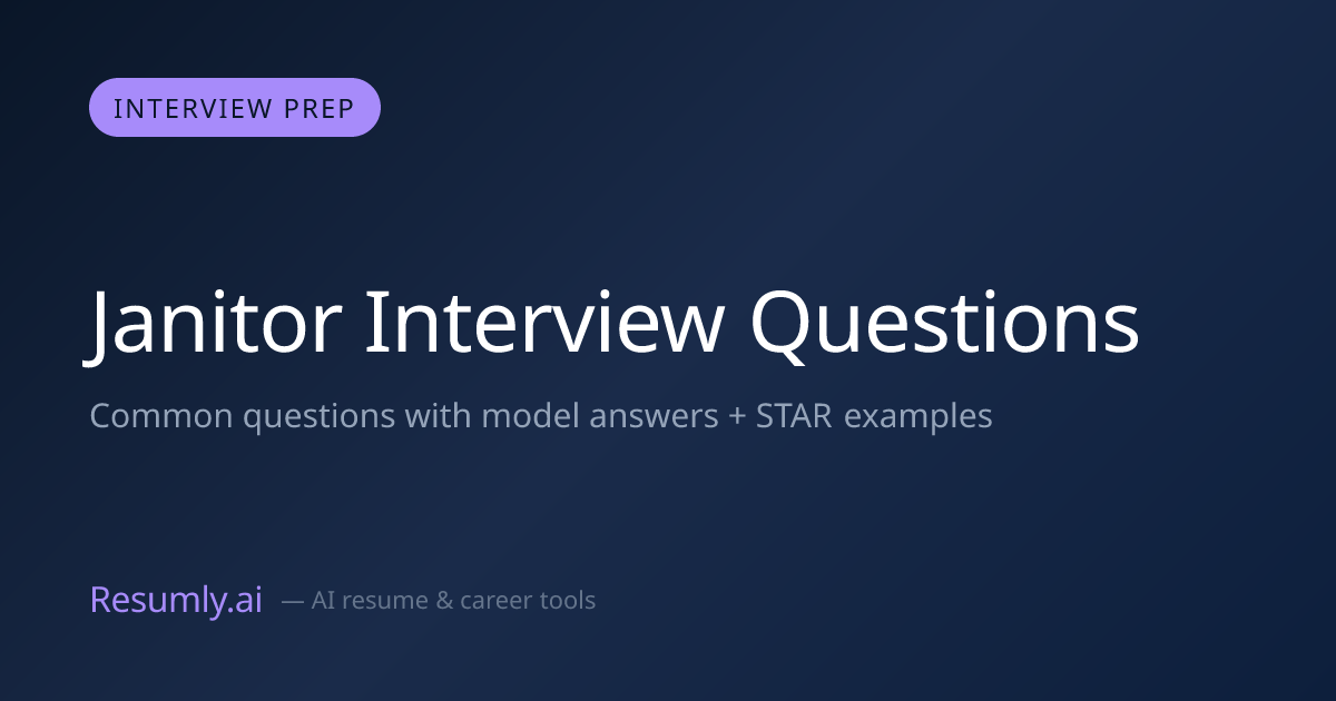 Janitor Interview Questions & Answers – Prepare & Succeed