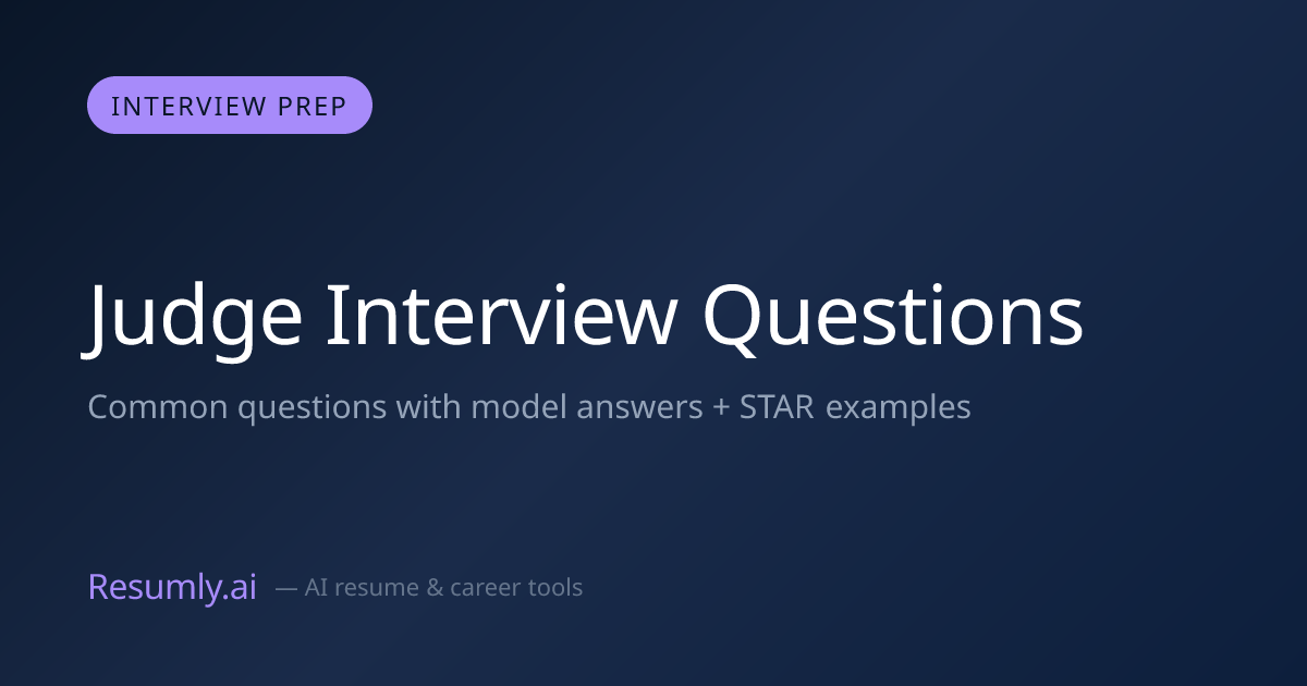 Judge Interview Questions & Answers – Prepare for Your Judicial Role