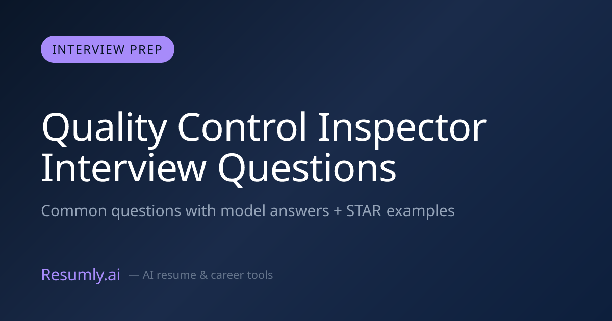 Quality Control Inspector Interview Questions & Answers – Ace Your QC ...