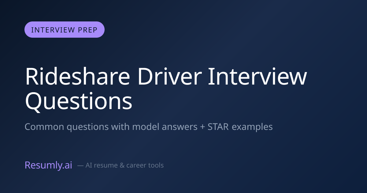 Rideshare Driver Interview Questions & Answers – Prepare for Success