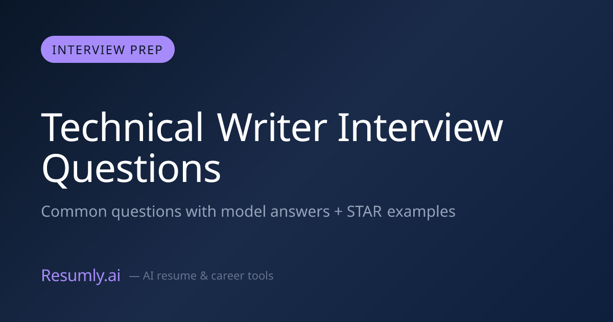 Technical Writer Interview Questions & Answers (2026)