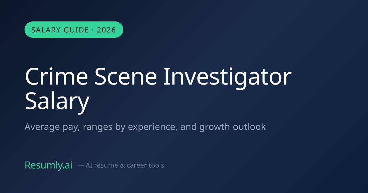 Crime Scene Investigator Salary in 2026: $70,000 a Year