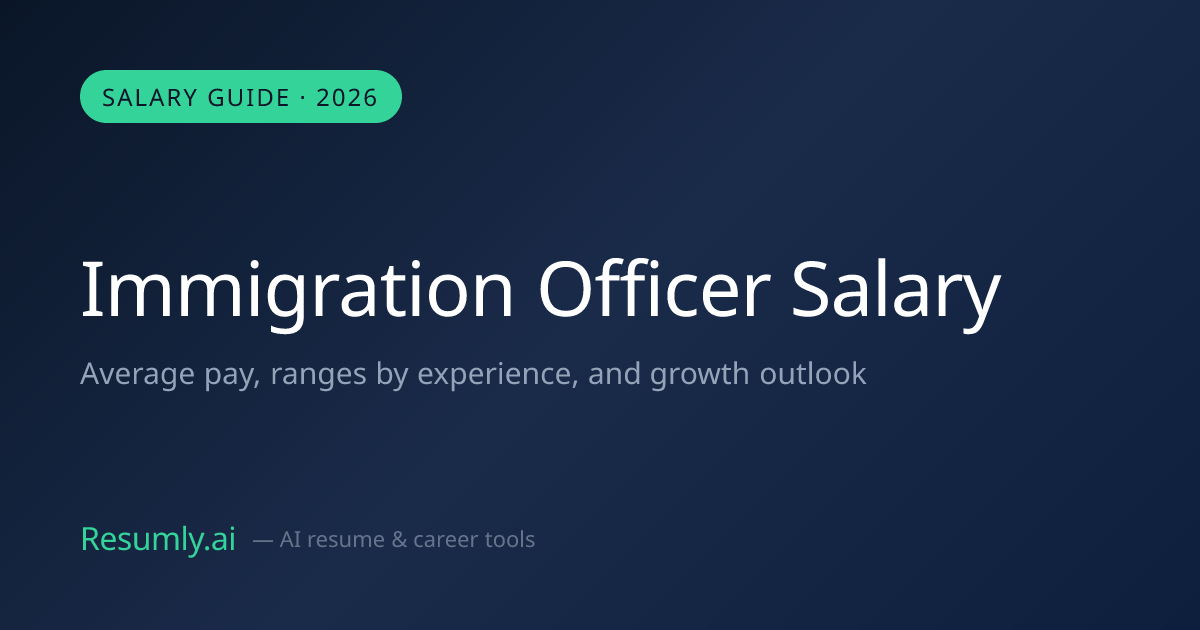 Immigration Officer Salary: $58,000 Average (2026)