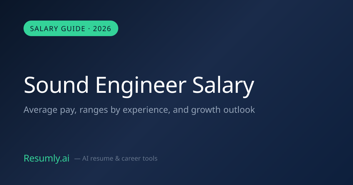 Sound Engineer Salary: $70,000 Average (2026)